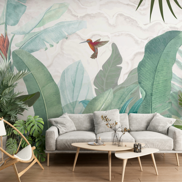 Fototapete Kolibri in den Blättern