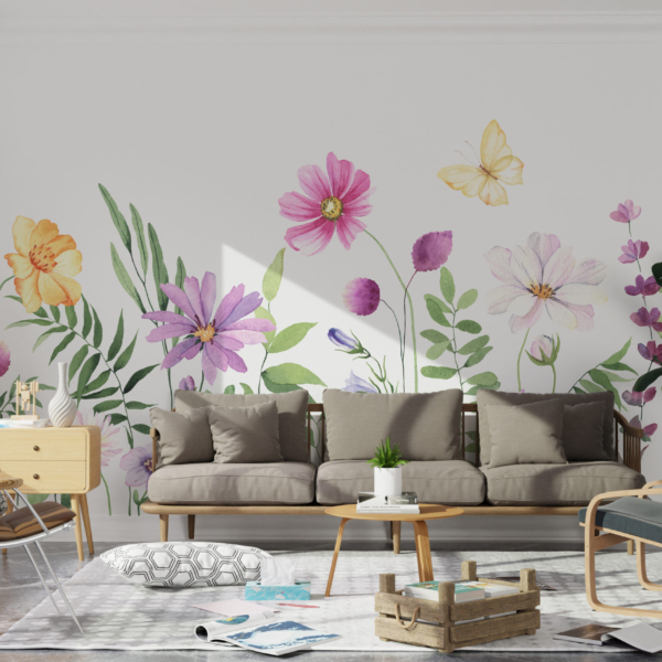 Hintergrundbild Blumen auf einer Wiese