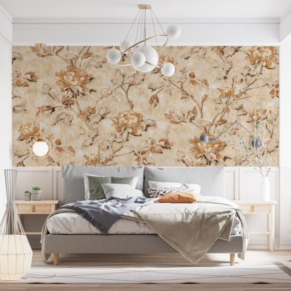 Retro-Blumen-Wandbild