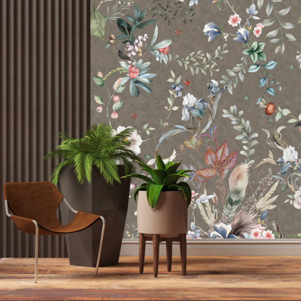 Fototapete Blumen und Beeren