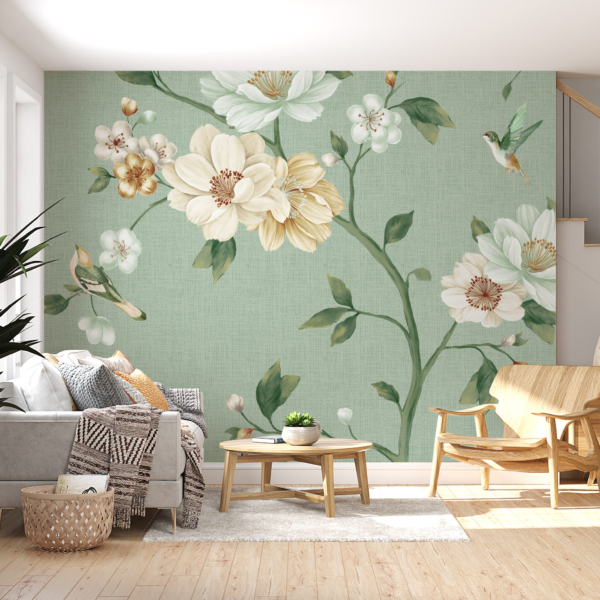 Wandbild Zweigblüte