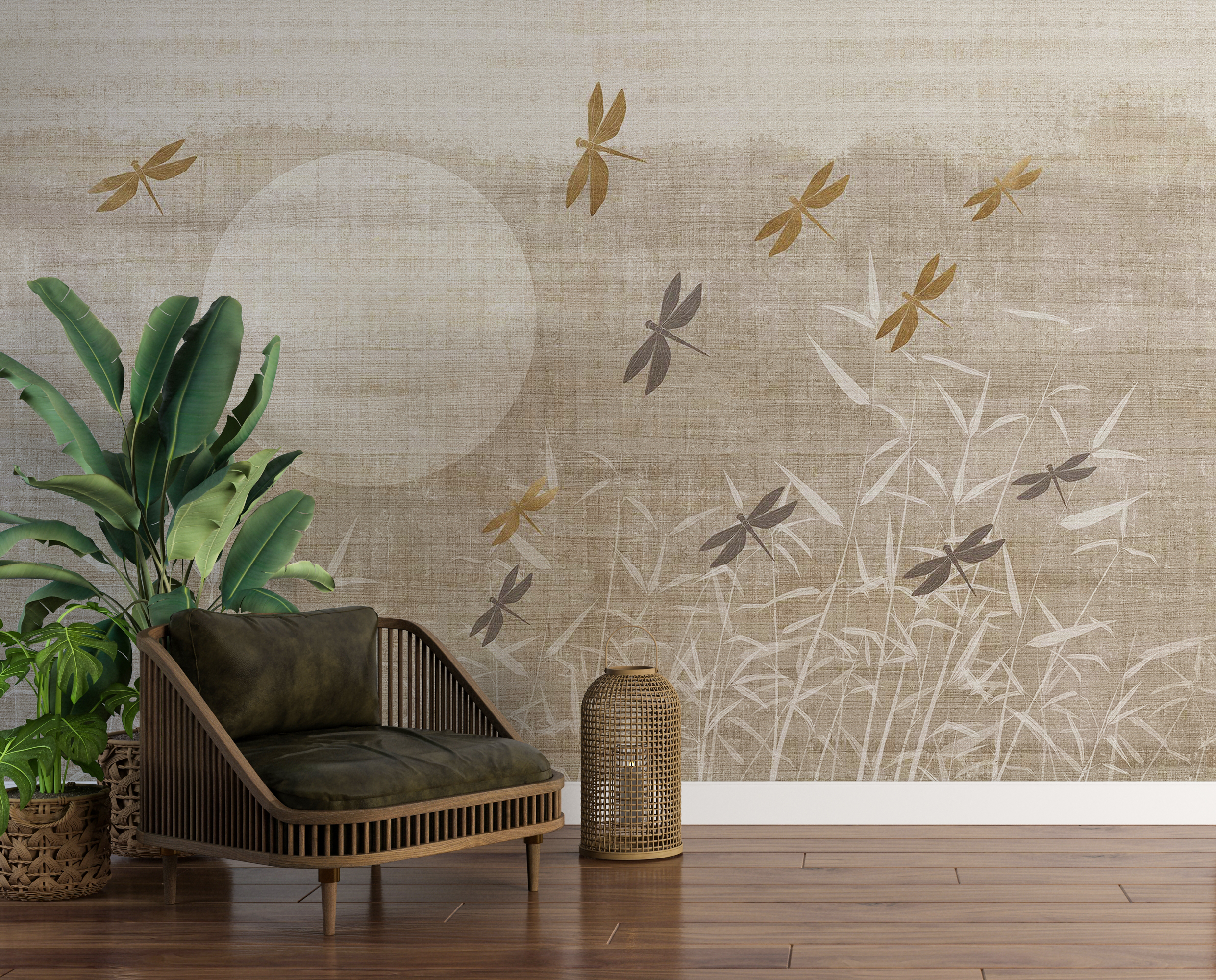 Fototapet Äng på duk