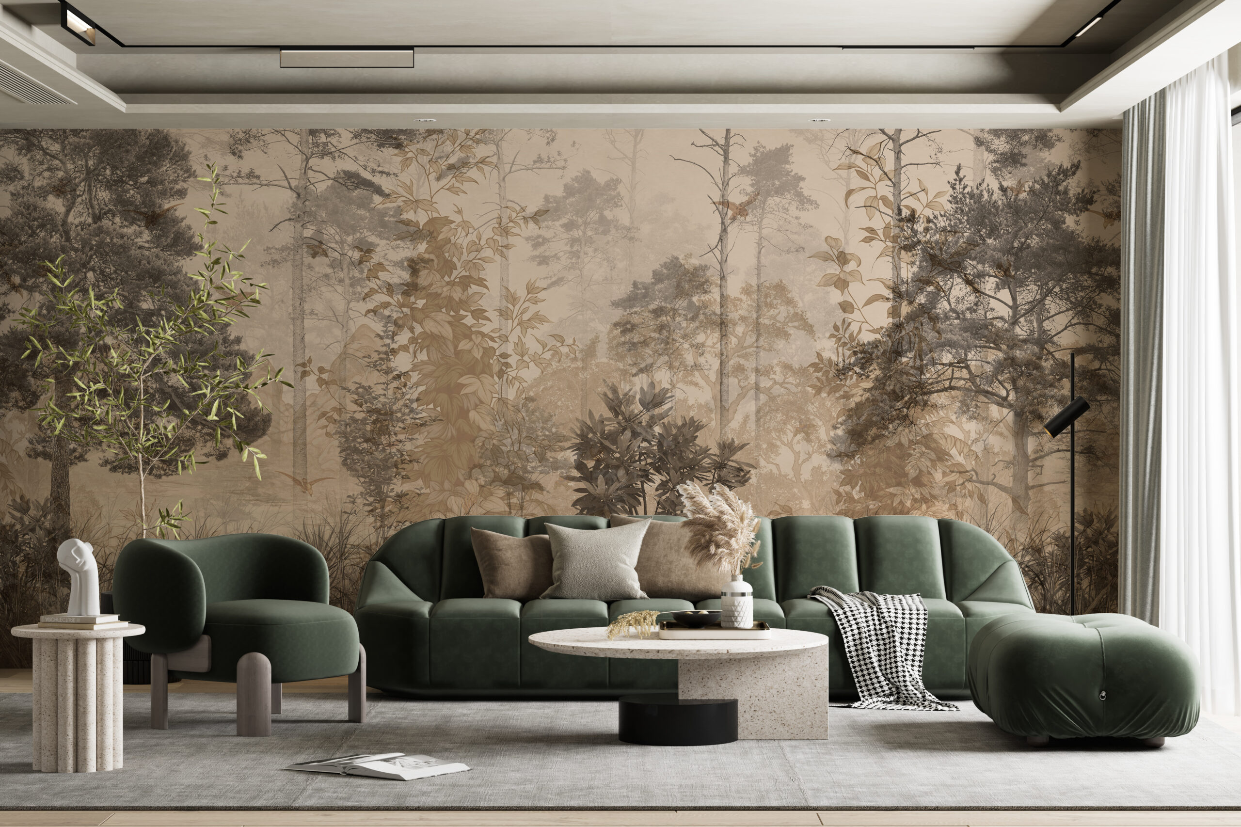 Fototapete Forest in Browns