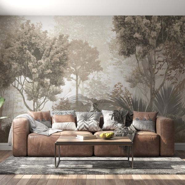 Fototapete Wald in Sepia