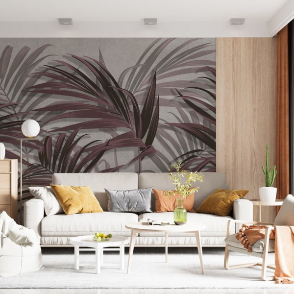 Wandgemälde eines Palmenwaldes