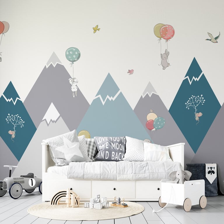 Fototapete Fliegende Hasen in den Bergen