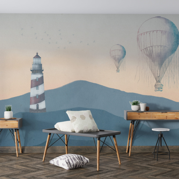 Wandmalerei Leuchtturm