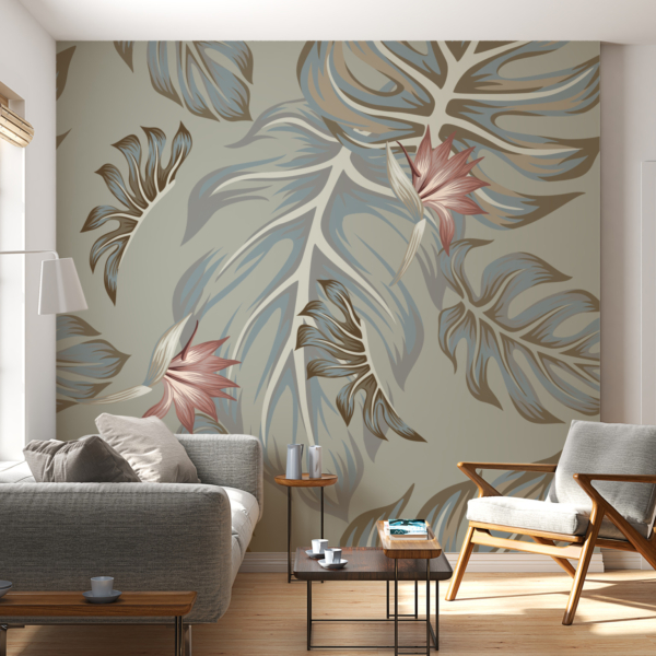 Fototapete mit Monstera-Blättern