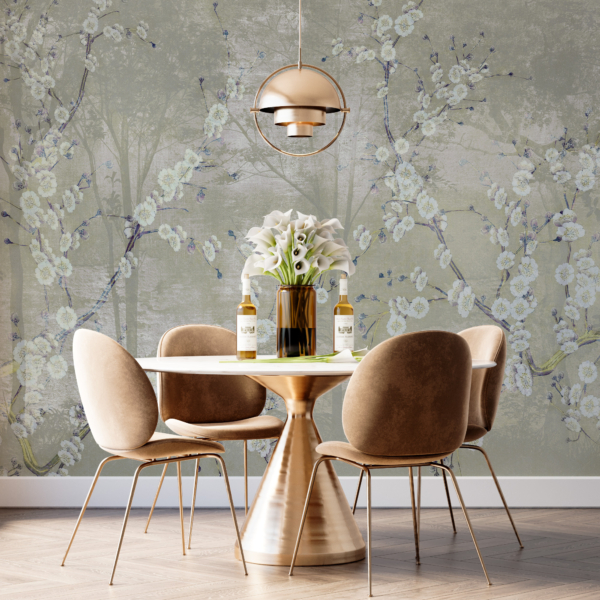 Wallpaper Kleine weiße Blumen