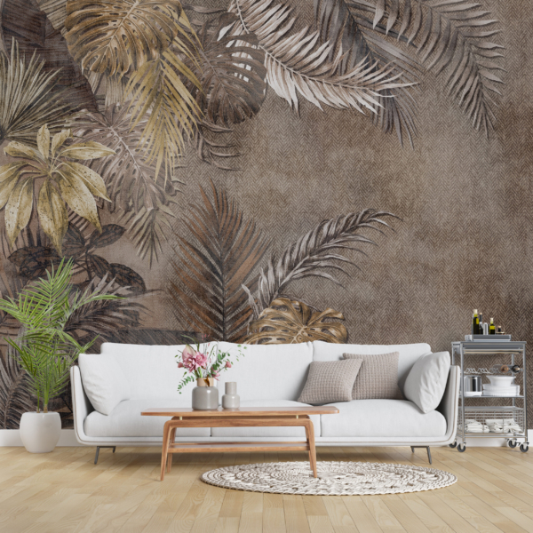 Fototapete aus Farnblatt-Material
