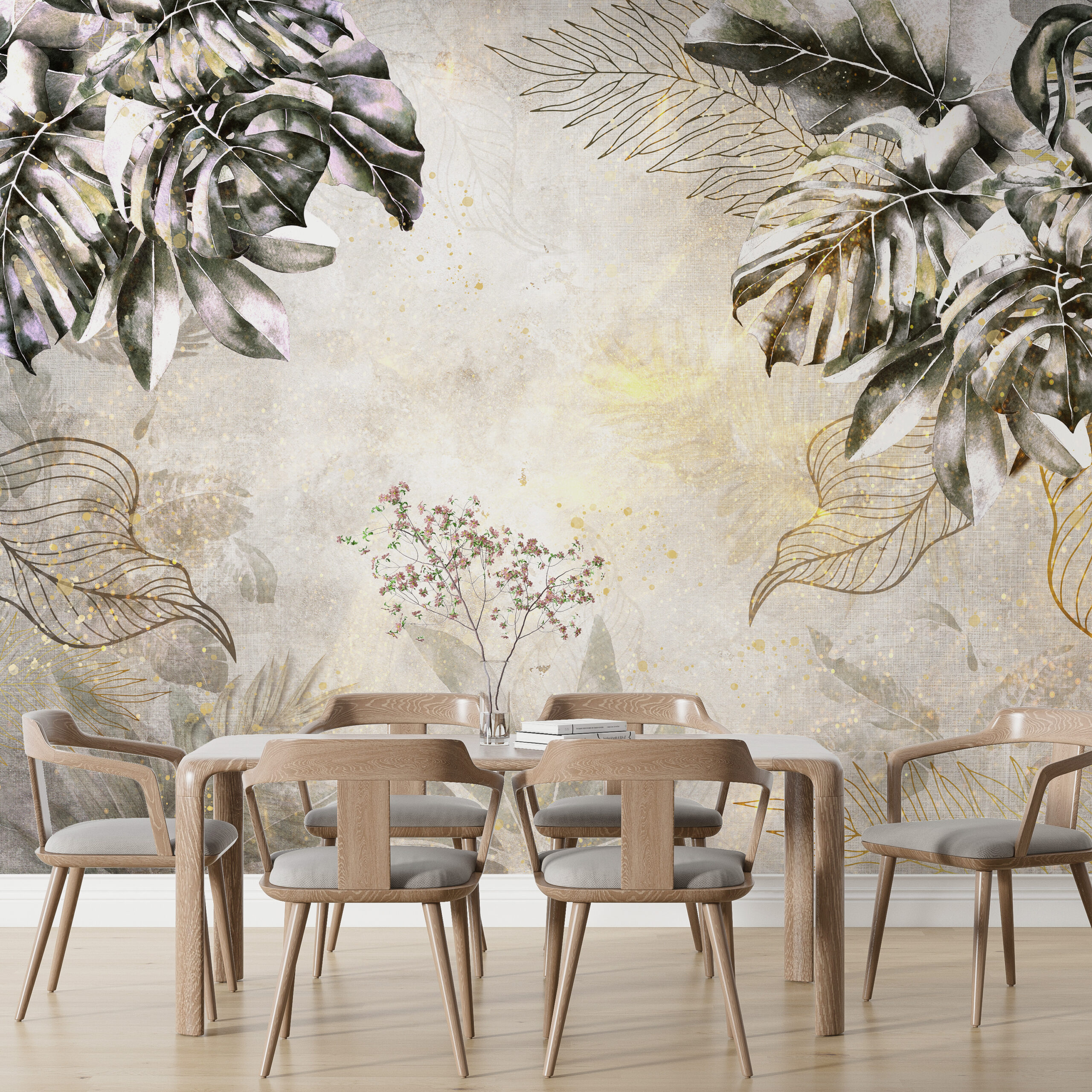 Fototapete Monstera 3D