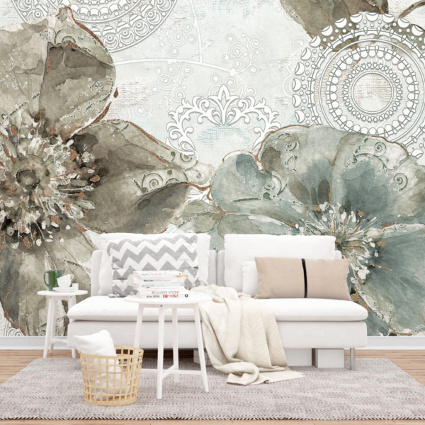 Fototapete Blume Mosaik