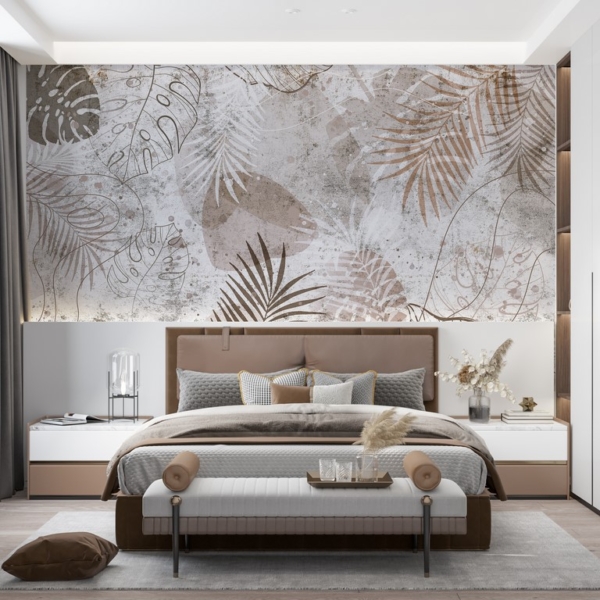 Fototapete mit tropischen Blättern