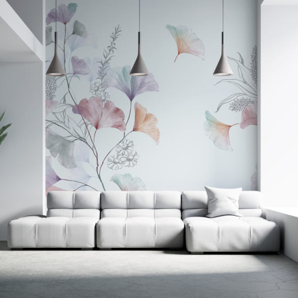 Fototapete auf weißem Hintergrund