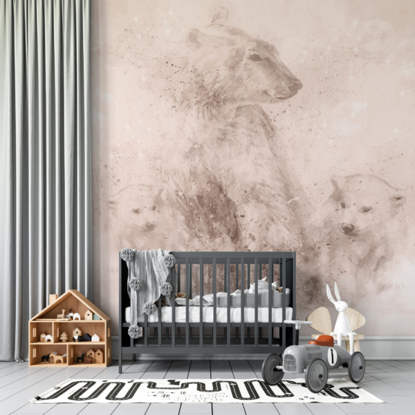 Wandgemälde einer Bärenfamilie