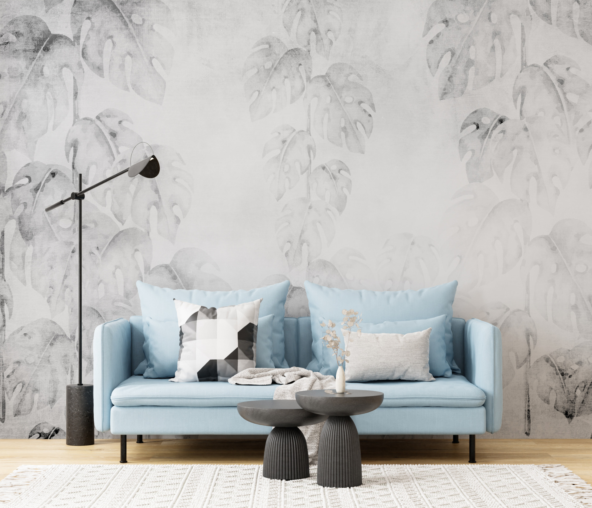 Väggmålning Osynliga Monstera