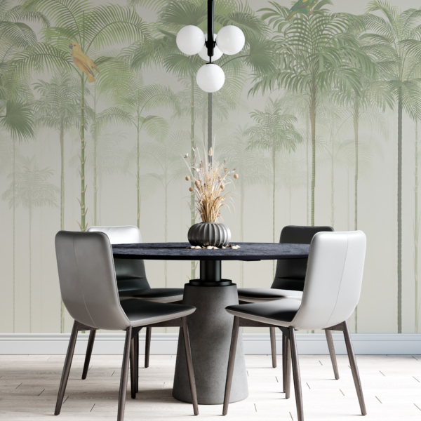 Fototapete Papageien auf Palmen