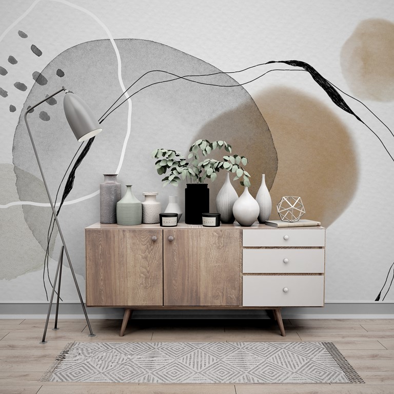 Fotomural Pastellfärgade cirklar