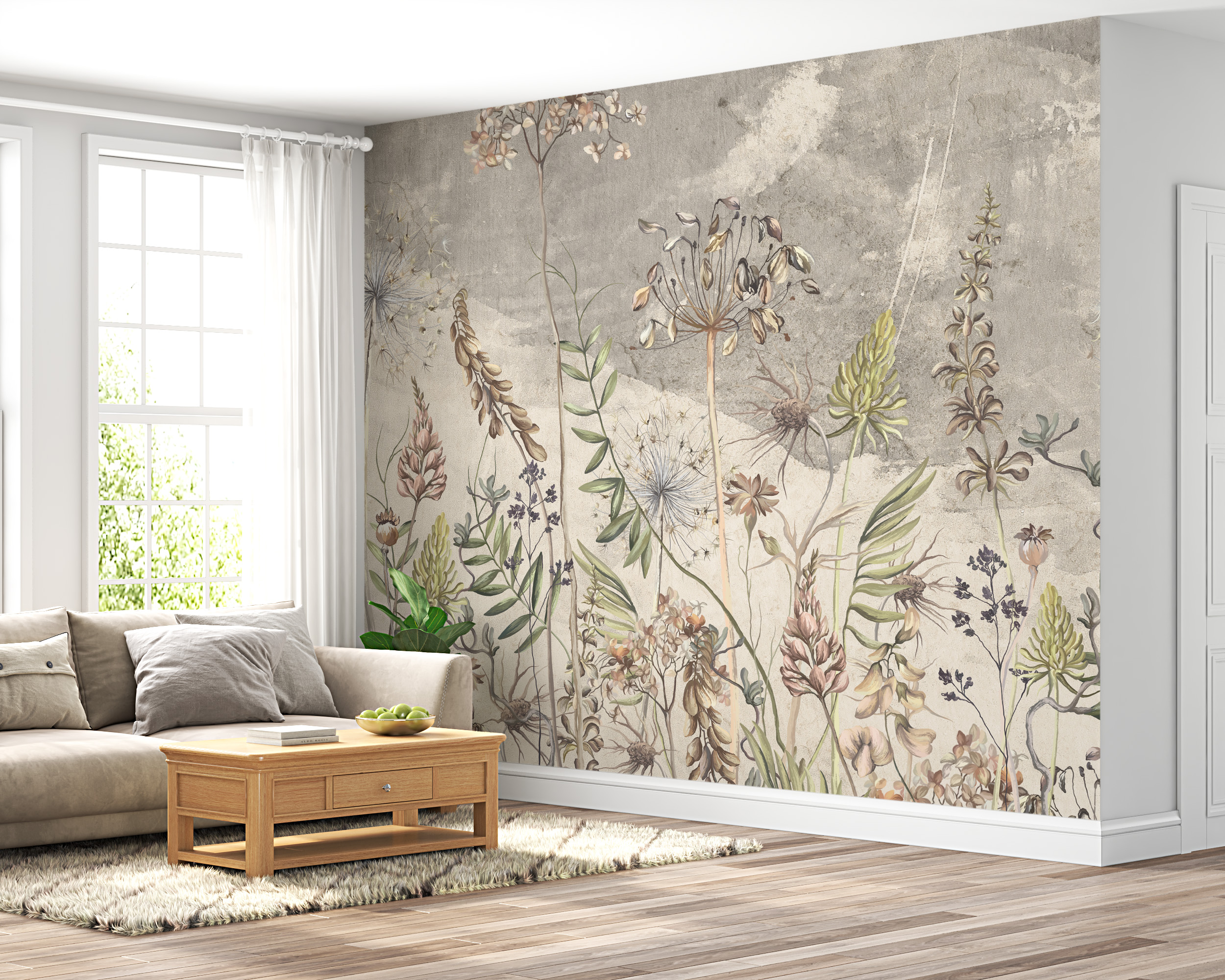 Fototapete Feld Blumen