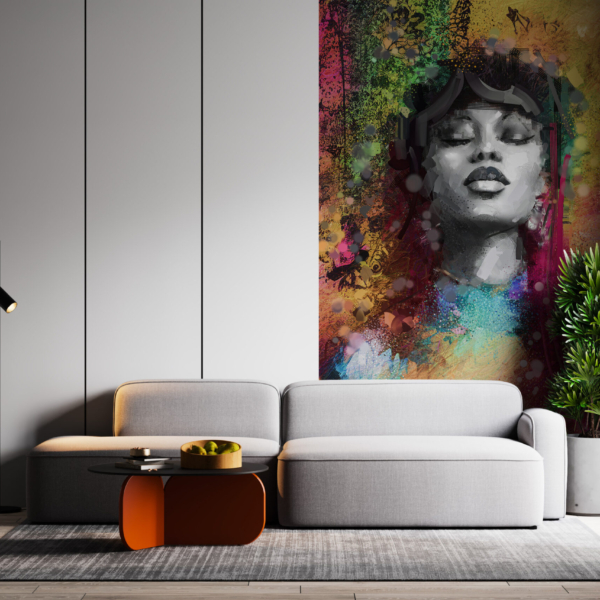 Wandgemälde Porträt in Farben