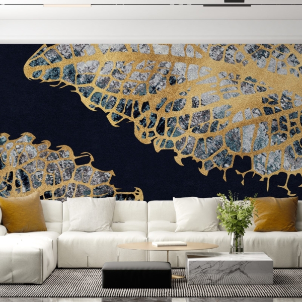 Fototapete Beleuchtete Blätter