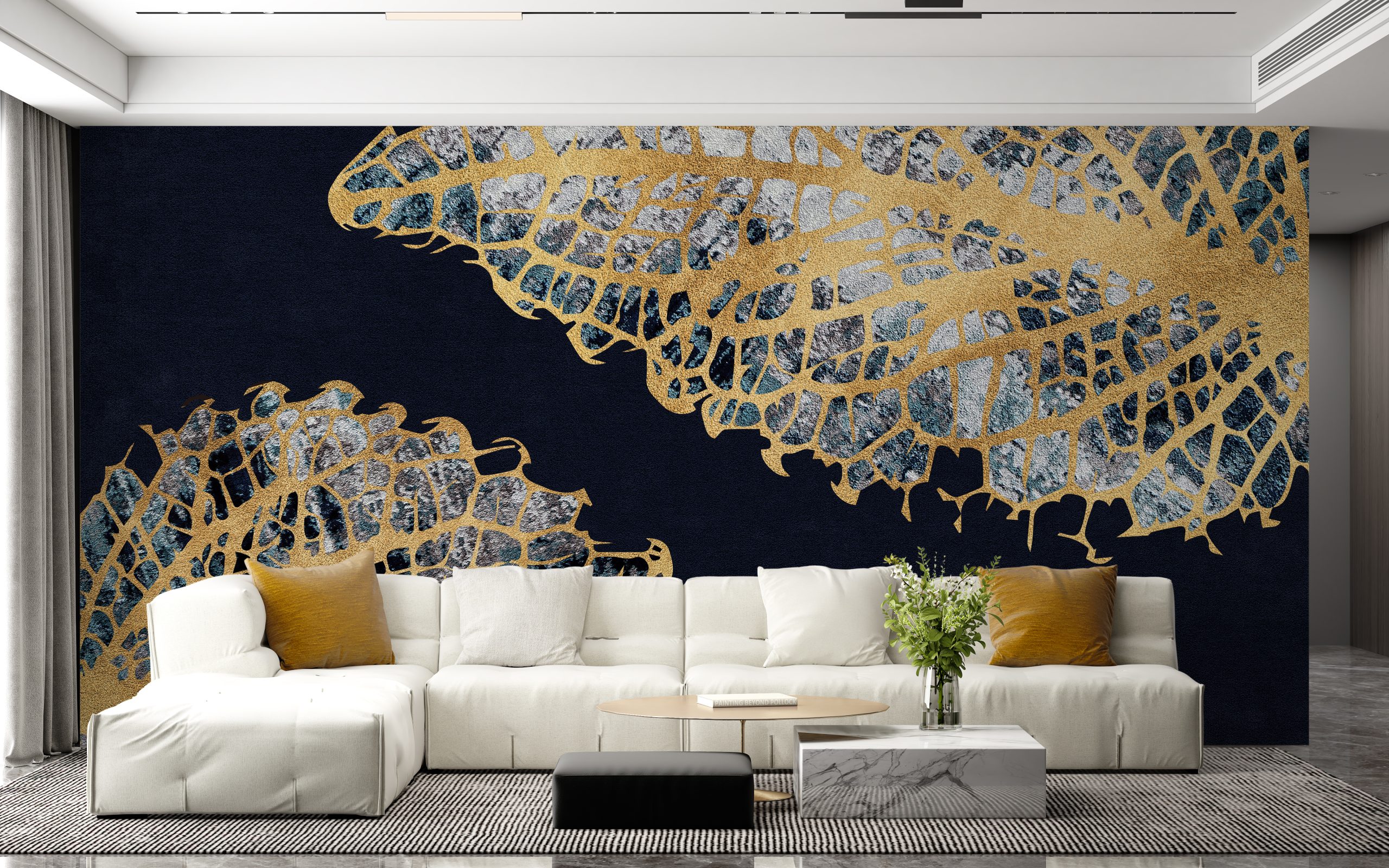 Fototapete Beleuchtete Blätter