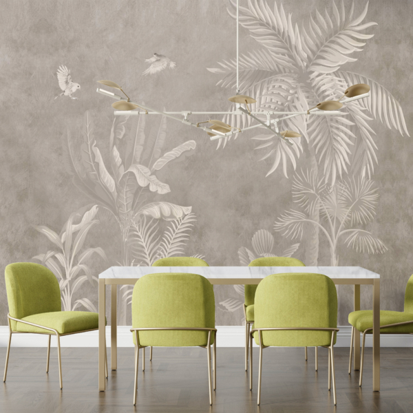 Wandmalereien Vögel in den Tropen