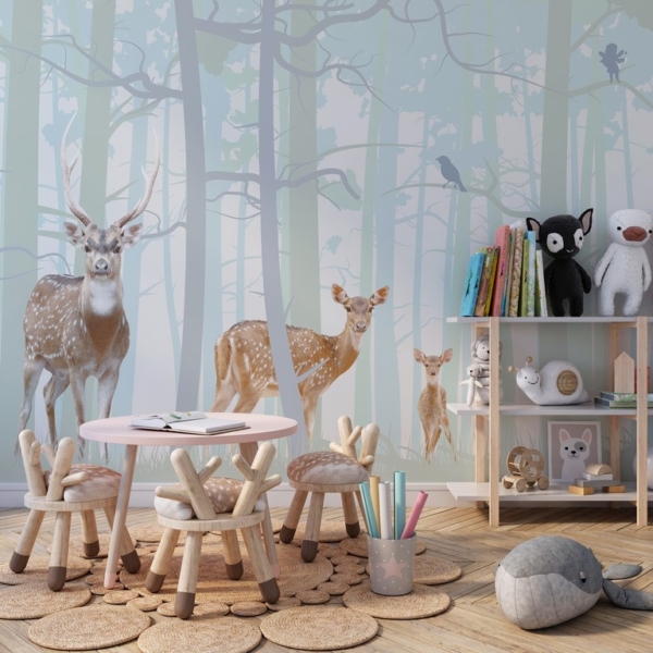 Fototapete Hirschfamilie