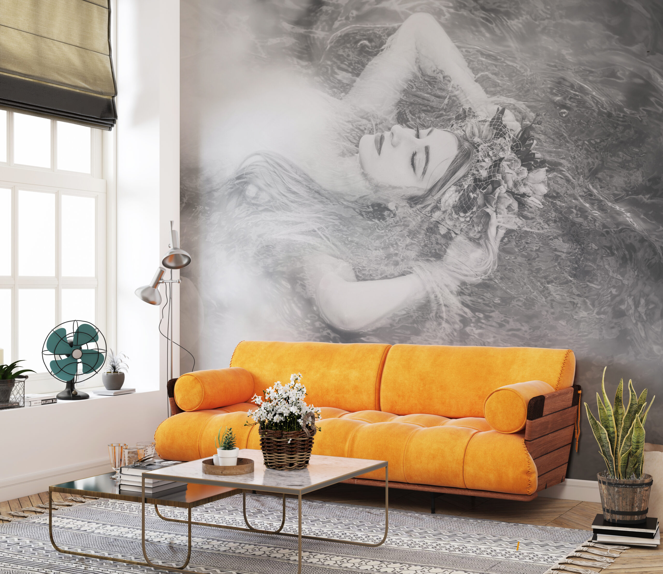 Väggmålning av Rusalka