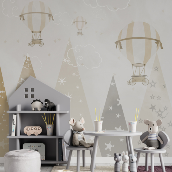 Wandmalerei Steile Gipfel