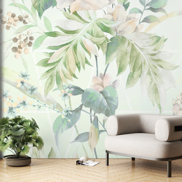 Subtile grüne Tapete