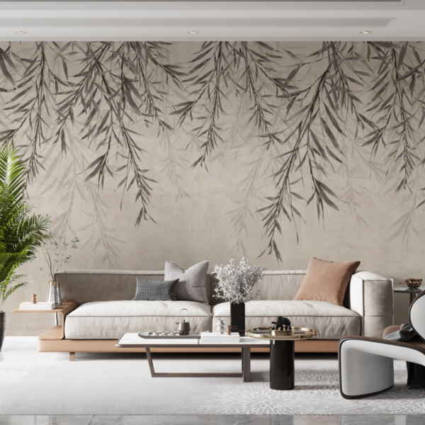 Fototapete mit Olivenzweig an der Decke