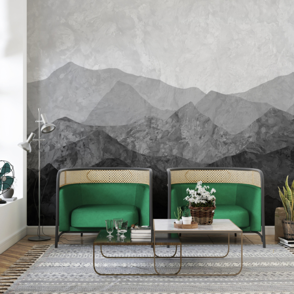 Fototapete Graue Berge