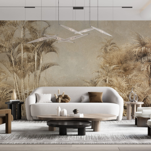 Fototapete Tropischer Dschungel in Sepia