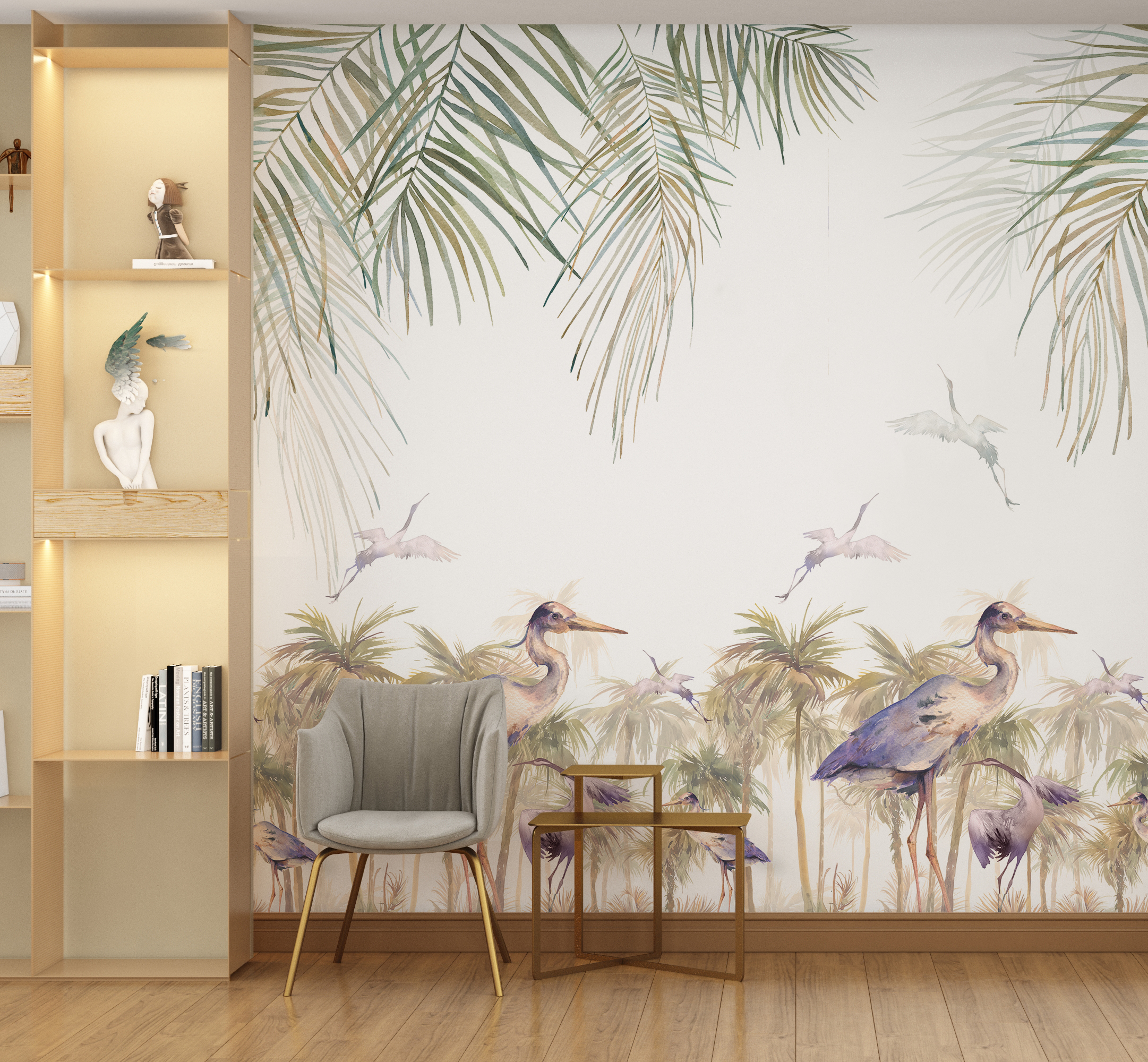 Fotomural Tropiska fåglar