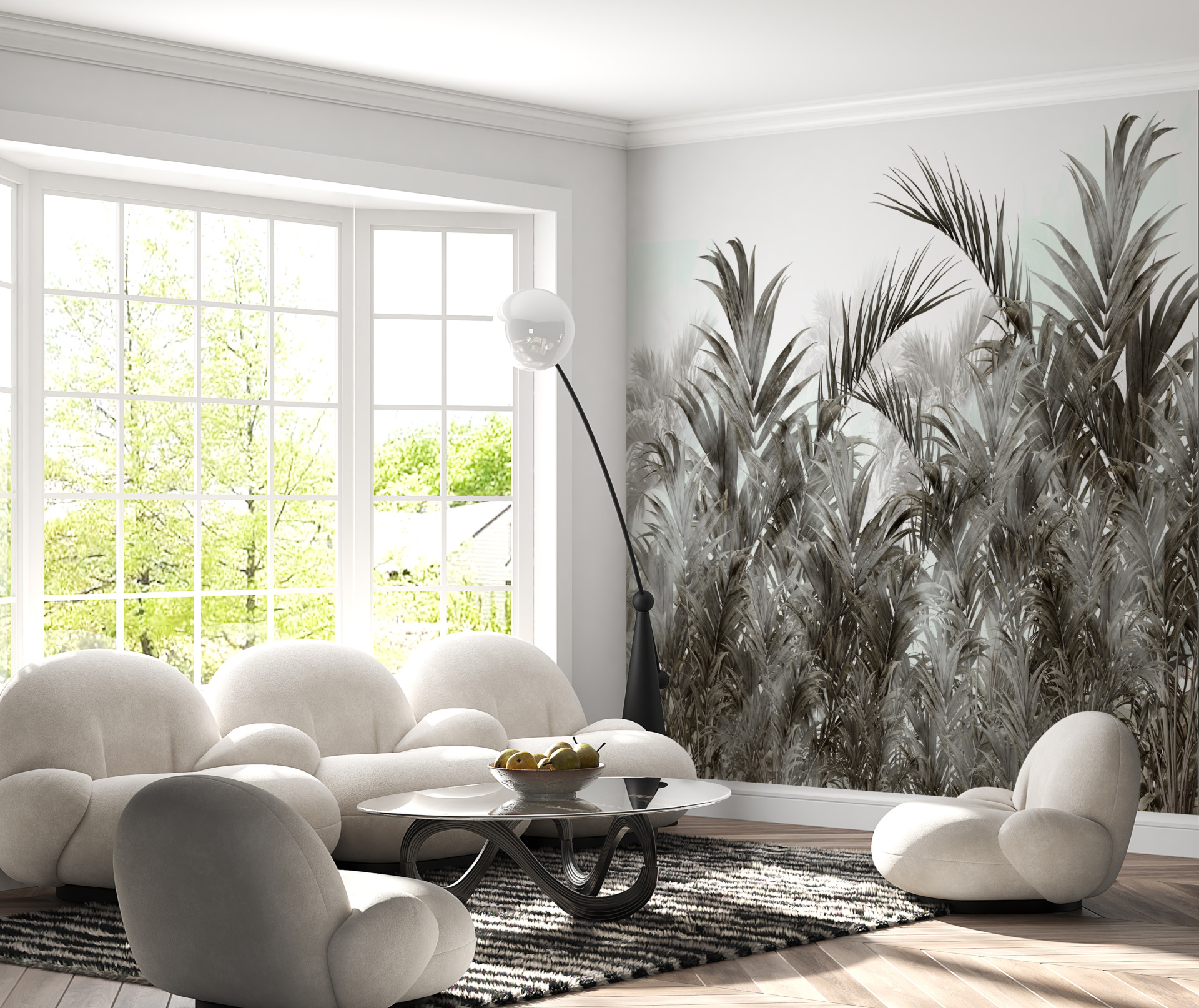 Väggmålning Tropiker utan färg