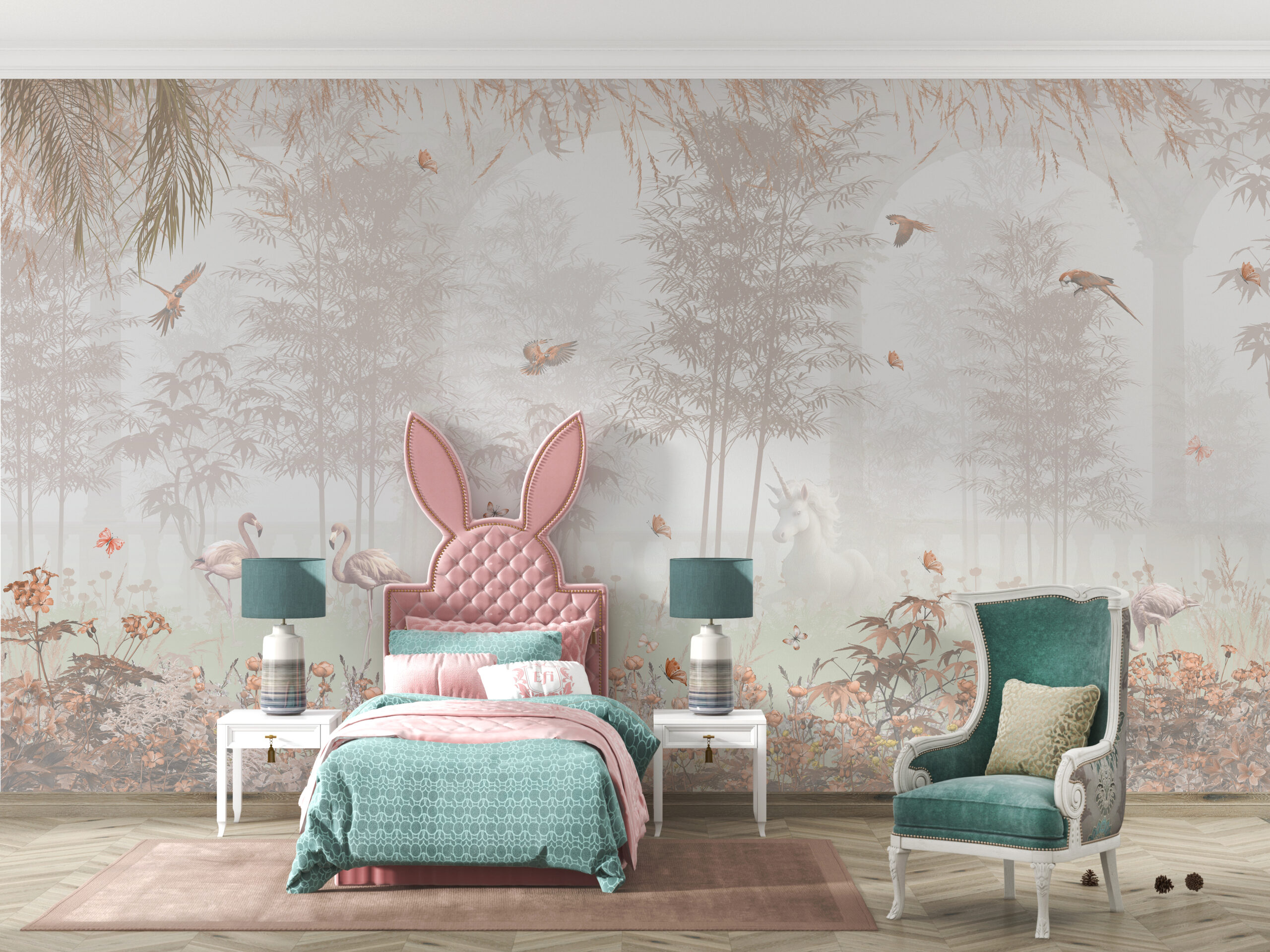 Verborgenes Einhorn-Wandbild