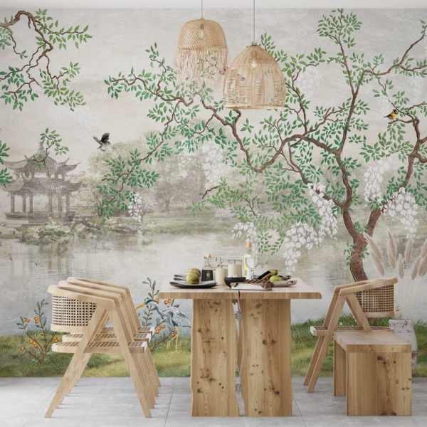 Fototapete in einem japanischen Garten