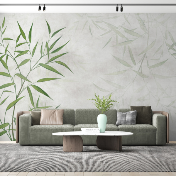 Wandgemälde eines flatternden Zweigs