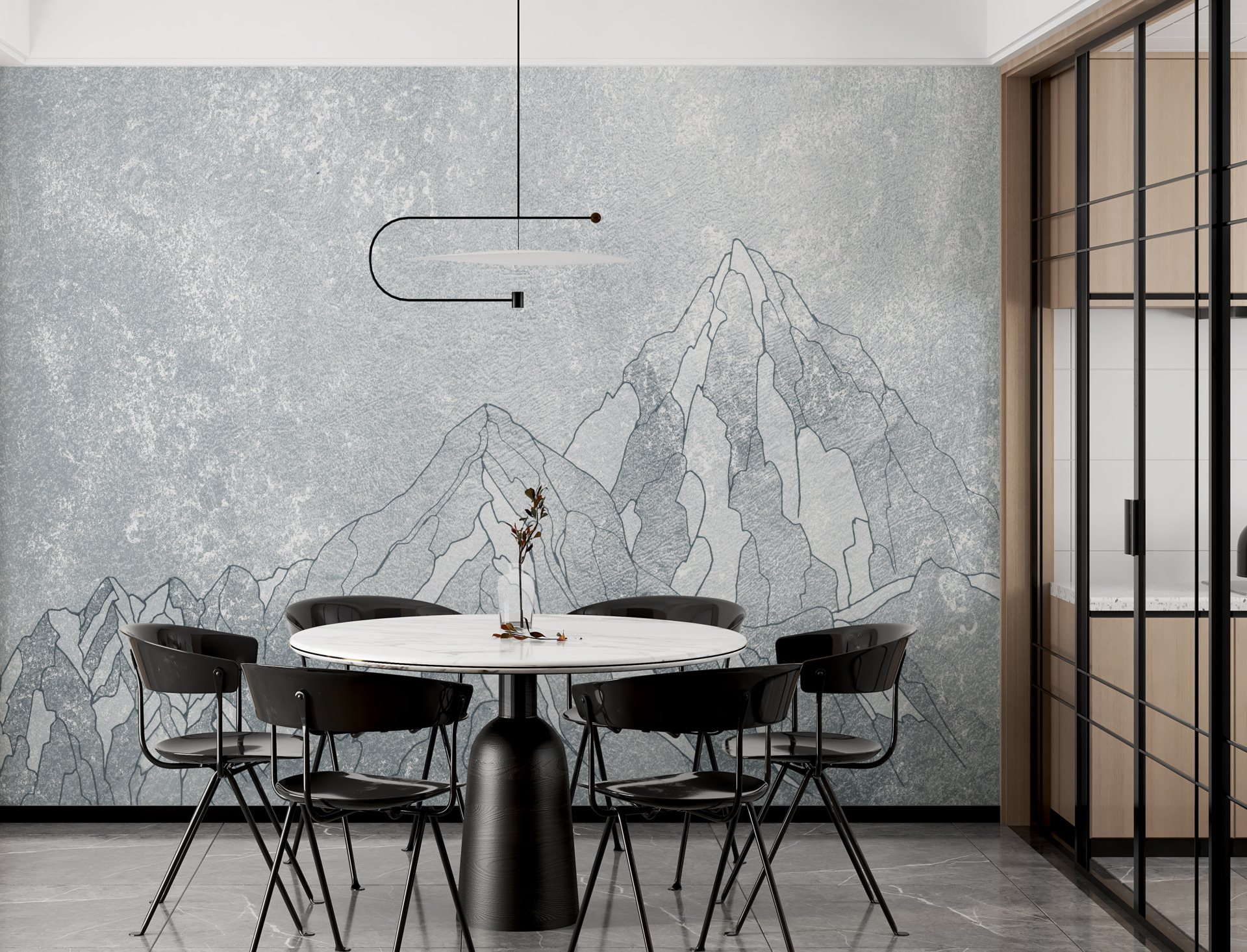 Väggmålning Hög bergstopp