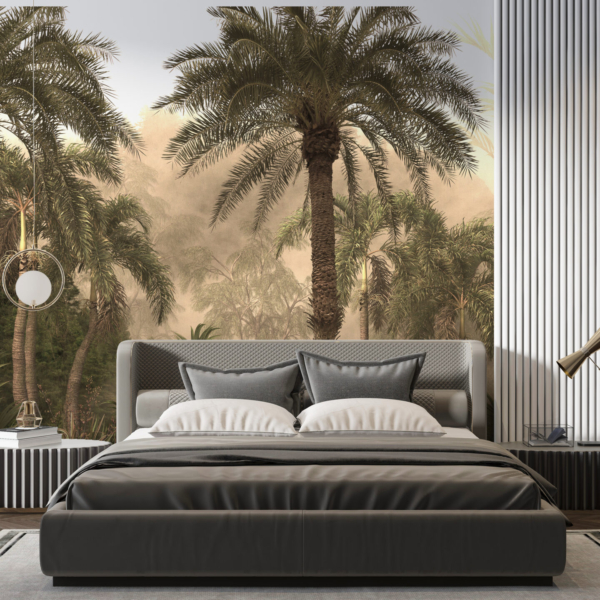 Fototapete Hohe Palmen in der Sonne