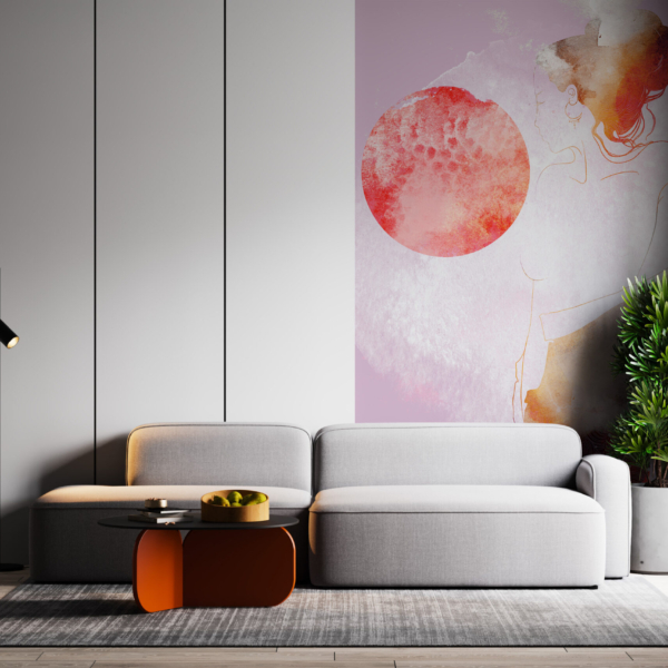 Wandgemälde Umriss einer Frau