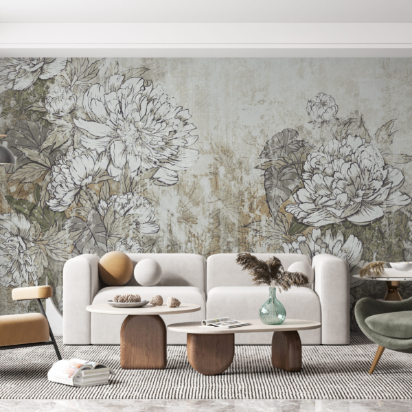 Fototapete Verkrustete Pfingstrosen