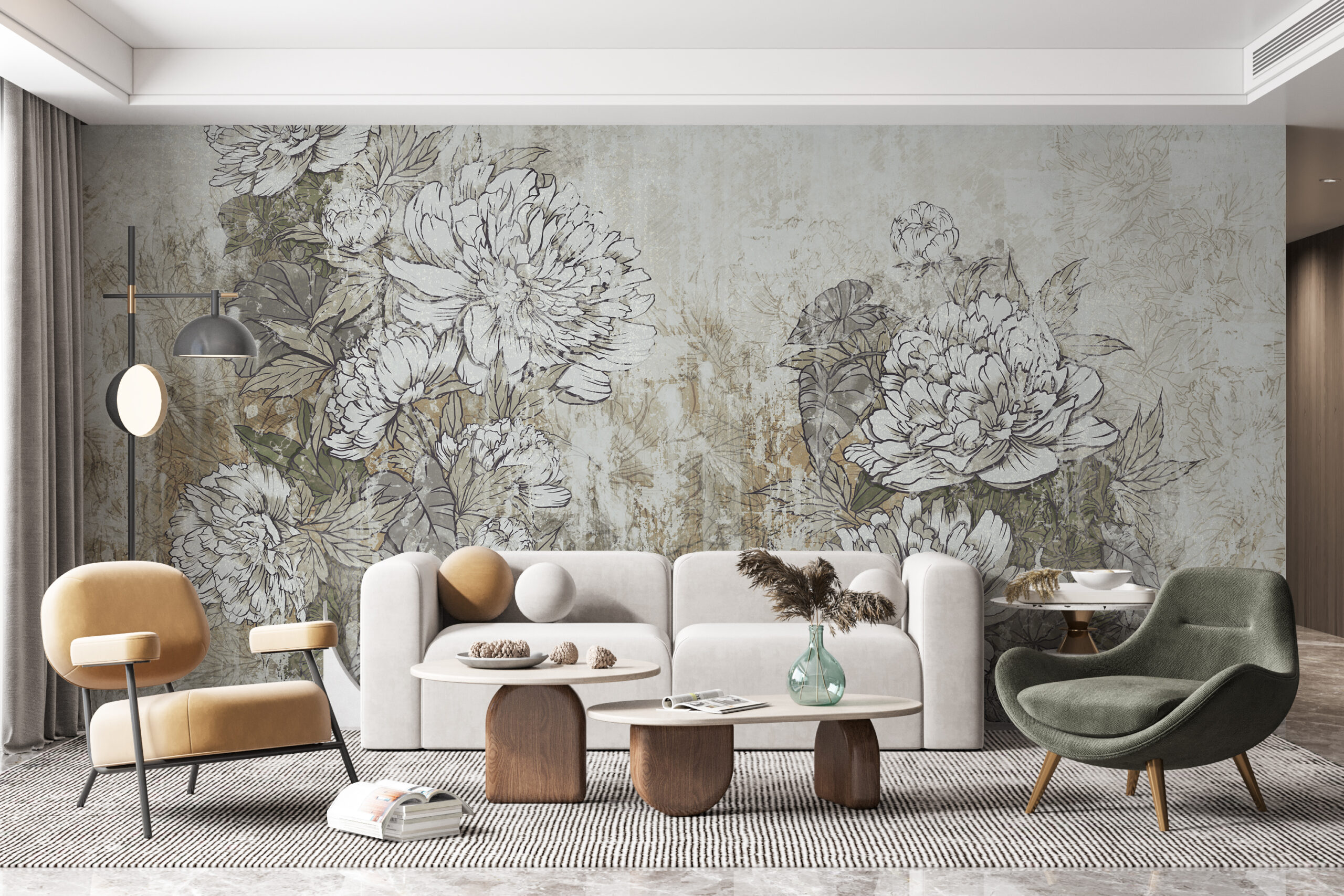 Fototapet Encrusted Peonies