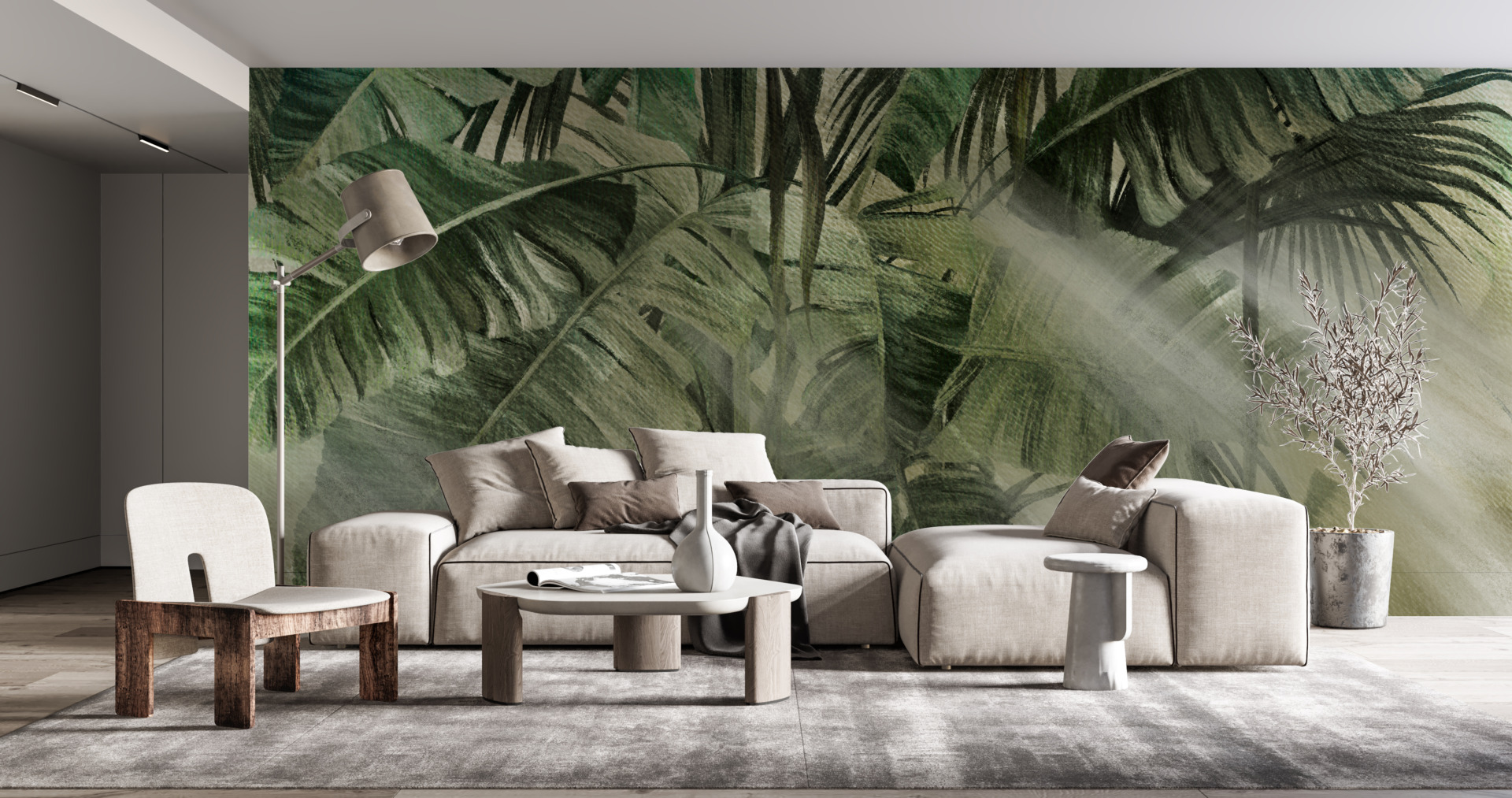 Wandmalerei Grüne Säule