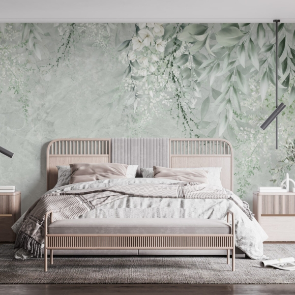 Grüne Blätter Fototapete