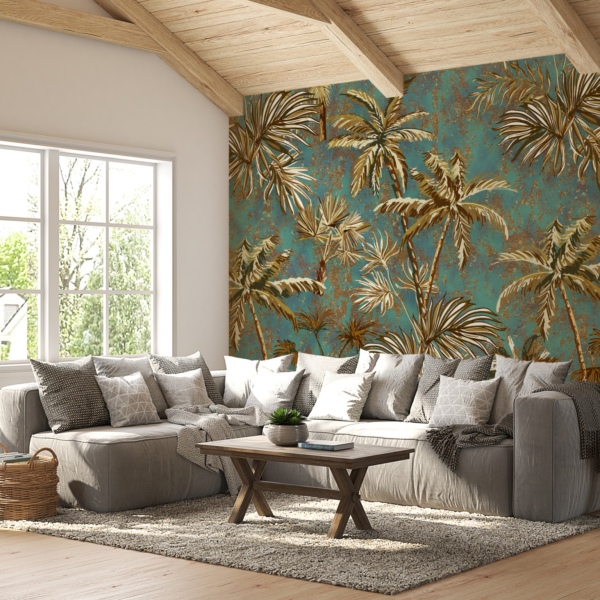 Fototapete Goldene Palmen