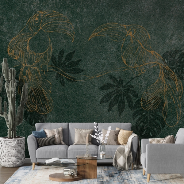 Fototapete Golden Toucans