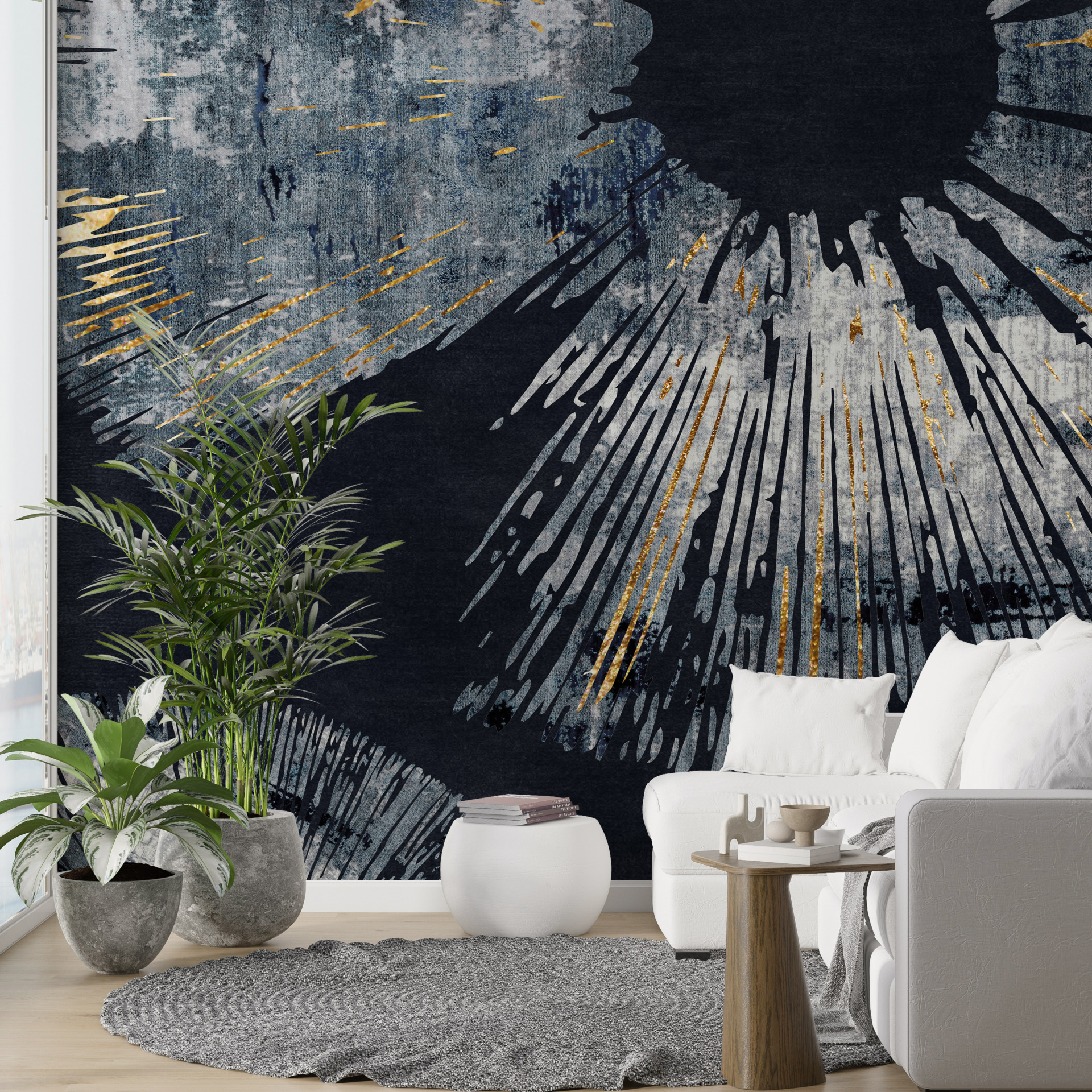 Fototapet Gyllene glitter i ögat