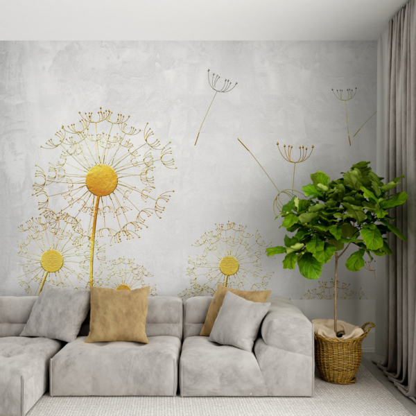 Wandgemälde Yellow Blowers